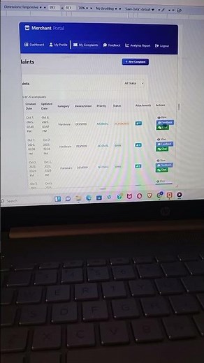 I Built a Full Merchant Complaint Portal with Dashboard, Tickets & Feedback System Web Dev Project