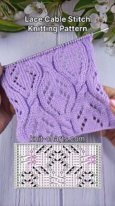 How to knit Lace Cable Stitch #cableknitting #cableknit #laceknitting #LaceKnit #knittingdesign #knittingpatterns #stricken #strickmuster #tejer #tejido #tricot | Free Knitting Patterns