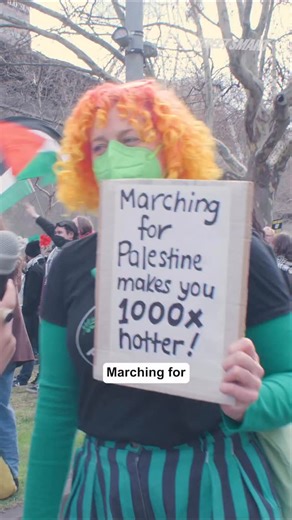 Street Smart on Instagram: "Marching for Palestine makes you 1000x hotter! 🧐🎤"