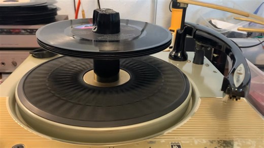 Another #Magnavox Imperial through. This one also in nice cosmetic condition. Somebody'd been in this before and mounted a new cartridge about an inch too far back! They found a bracket out of something else, and turned it around! Some other mistakes were made but we managed to straighten everything out and get it back into tip-top shape. #stereo #Turntable #LP #sandman #thechordettes #eric #sleepytime #england #collaro | Vintage Record Changer & Turntable Repair