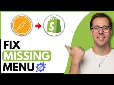 How To Fix A Missing Main Navigation Menu On Shopify (Step By Step)