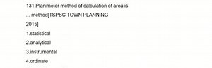 Planimeter method of calculation of area is ... method [TSPSC T... | Filo