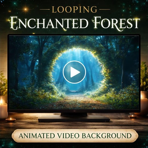 Mystical Forest Portal Animated Background | Nature Loop Video, Cozy Ambience | Forest Video, Portal Loop for Streams & Scenes - Etsy
