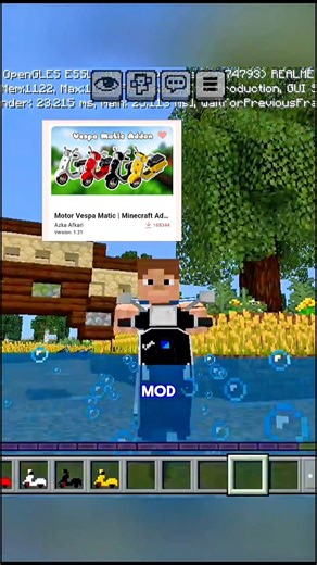 VESPA MATIC LUCU BANGET🛵‼️ #minecraft #mod #addon #fypシ #shorts