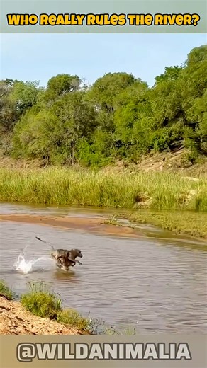 Lion vs Crocodile: Epic Wild River Encounter