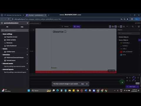 PART 2 004 GDEVELOP ADDING SCORE AND NUMBER VARIABLES