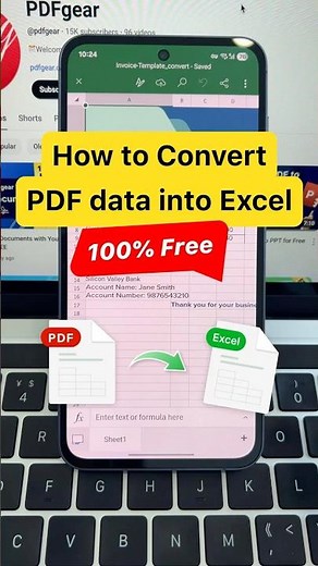 How to Convert PDF Data into Excel for Free #PDFgear