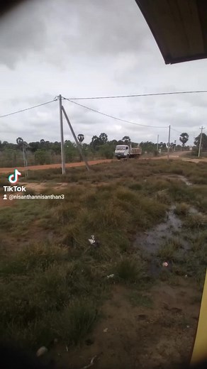 Rural Roadside Journey with a White Truck