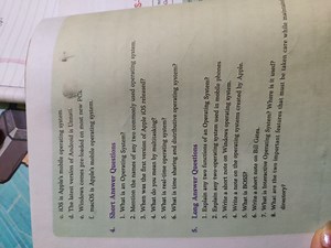 Short Answer QuestionsWhat is an Operating System?Mention th... | Filo