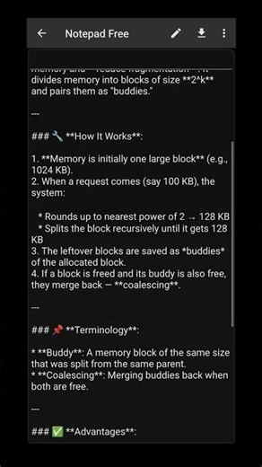 🧩 Buddy System Memory Allocation in OS | Easy Explanation with Example