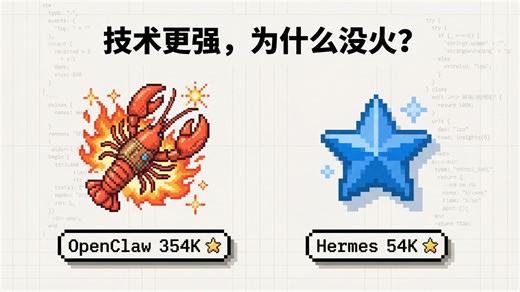 技术更强为什么没火？Hermes Agent vs OpenClaw 深度拆解