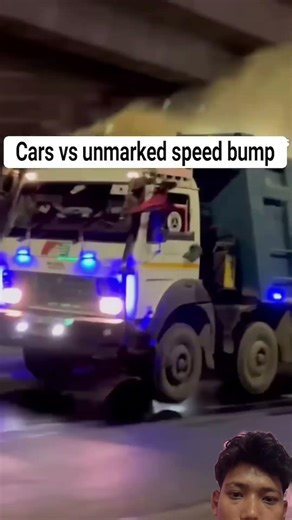 Car vs Unmarked Speed bump #shortsvideo #india