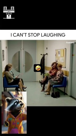 Funny woman ha ha ha .. Laughing Raccoon #fyp #comedy