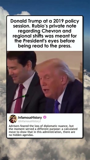 TRUMP READ RUBIOS PRIVATE NOTE OUT LOUD INTO A LIVE MIC