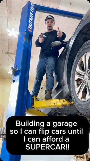 The Islander on Instagram: "2 post lift install! Part 4!#flippingcars #supercar #mechanic #rotarylift #2postlift #garagebuild"