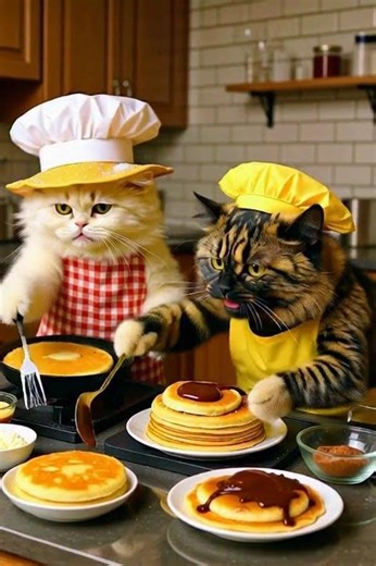 au chat persan faire des cr pes avec