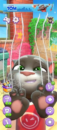 tom is scratch a screen #fun#short#treanding #Talkingtom#cats