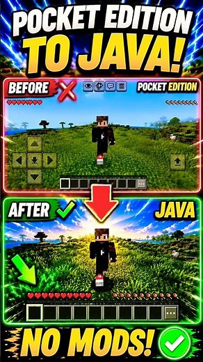 How to convert pocket edition into java without any mod 🧐