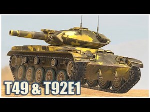 T49, T92E1 & T92E1 (1 vs 5) • WoT Blitz Gameplay