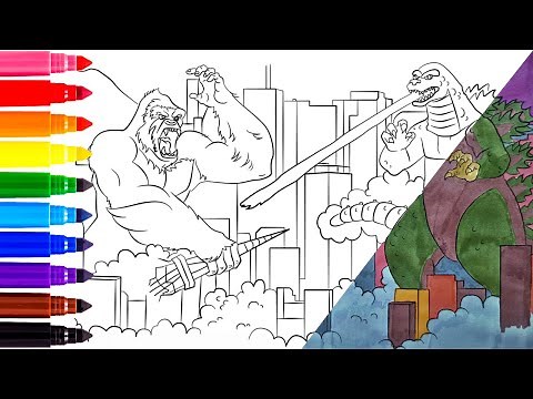 Kong vs Godzilla coloring