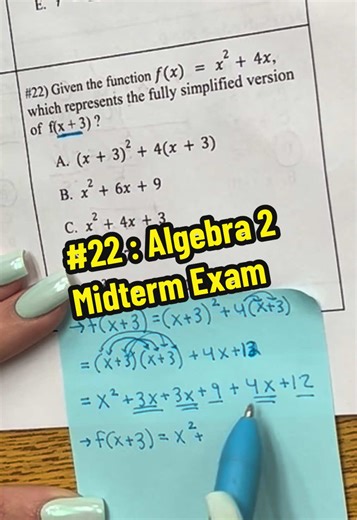 PART 22 Algebra 2 Midterm Review #math #algebra2 #algebra #midterm #mathteacher