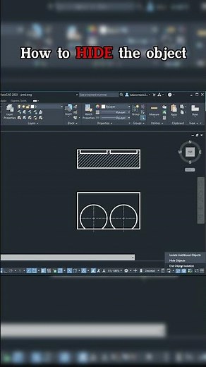 How To HIDE Or ISOLATE Objects In AutoCad