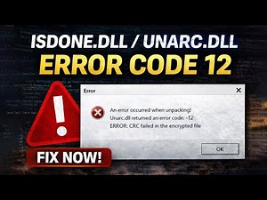 ISDone.dll / Unarc.dll Error Code 12 | Fix Installation Error (100% Working)