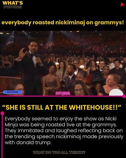 every body roasting nicki minaj at the grammys😂😂