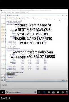 A SENTIMENT ANALYSIS SYSTEM TO IMPROVE TEACHING AND LEARNING PYTHON PROJECT