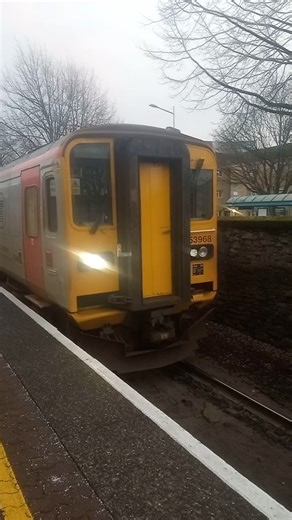 TfW 153968 departs Cardiff Bay (Recorded 2023)