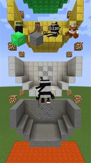 Minecraft, Jumping On These Trophies Is So Much Fun! #italianbrainrot #shots