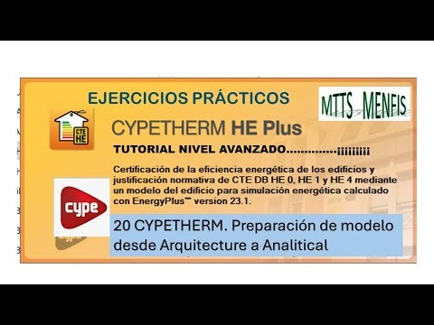 20 CYPETHERM. Preparación de modelo desde Arquitecture a Analitical