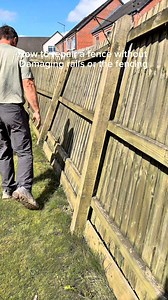 1.3M views · 4.8K reactions | A fencing repair job without touching the rails and panels, not damaging anything else #fencing #fence #panels #repair #fenceinstallation #fencebuilding #fencecontractor | Wulstan Fencing & Landscapes | Facebook