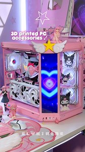 I absolutely love the fan display stand 😍💕 it makes it so easy to add small figures inside my HYTE Y70 TI case 🫶🏻 and the magnetic fan cover is such a great touch! heheh I'm so excited to create themed setups with these accessories! I got these from @thichgi_indo on SH0PEE PH ✨ LlNK lN MY Bl0 ▫️HYTE Y70 TI pink case *gfted by @hytebrand▫️Kuromi fan grill *gfted by @sakuraiarmory #kuromi #pcsetup #gamingsetup #3dprinted #hytey70touchinfinite | Elyxirine