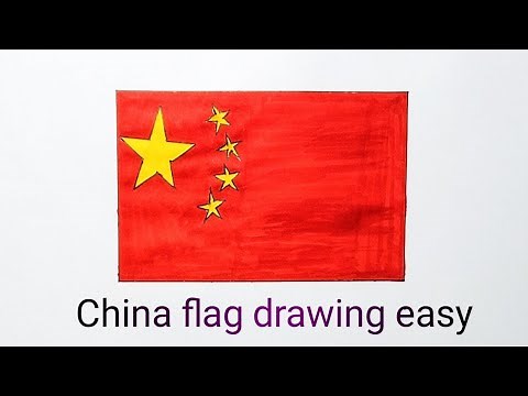 China Flag Drawing/How to Draw China Flag Easy Step by Step