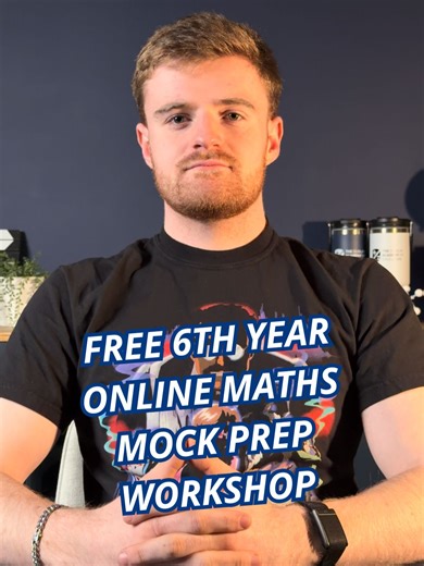 6th Years, get ready! 🎯 Join our FREE Maths Mock Prep Workshop on Tuesday, 27th January at 6:45pm and sharpen your skills for the upcoming mocks. We’ll cover key topics like: 📌 Algebra 📌 Calculus 📌 Trigonometry 🎯 Tips to get the most out of your mocks and boost your Leaving Cert performance Places are completely free but limited – don’t miss out! 🔗 Sign up now via the Link in Our Bio. #LeavingCertMaths #MathsRevision #MockPrep #StudySmart #WeeklyGrinds