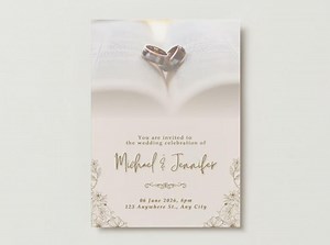 Editable Ivory Wedding Invitation Template, Wedding Program, Marriage, Printable Wedding Program - Etsy