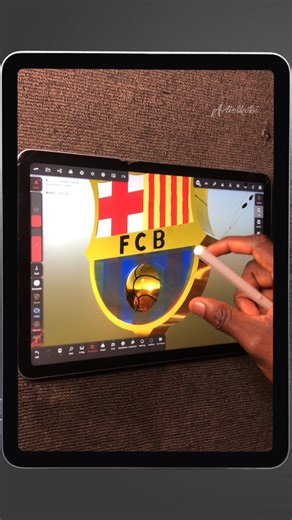 Made a premium sculpt of the @fcbarcelona logo 💙❤️ with @nomadsculpt #fcbarcelona💙❤️ #fcb #3dlogo #ipad #nomadsculpt #viscaelbarça #art #explore #artistkobi #animation #tutorial #timelapse | Artistkobi