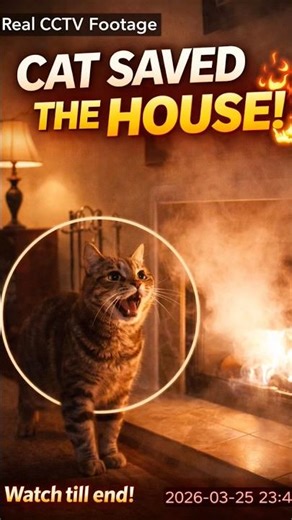 Security Cam: Cat Saves Family from House Fire! 😱🔥🐱
