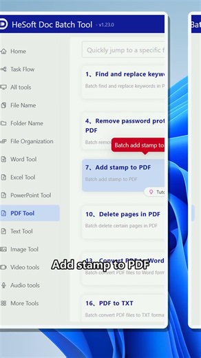 Batch add stamps to multiple PDF files