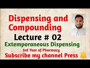 Extemporaneous Compounding & Dispensing | L # 02 #pharmacisttayyebofficial