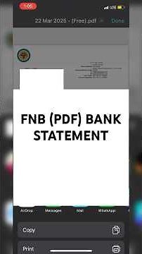 HOW TO DOWNLOAD YOUR PDF-FNB BANK STATEMENT #fnb #fnbbankstatement #fnbbank