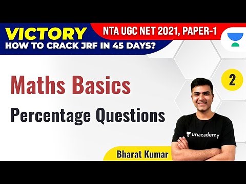 NTA UGC NET 2021 | Basics Maths by Bharat Kumar | Percentage Questions