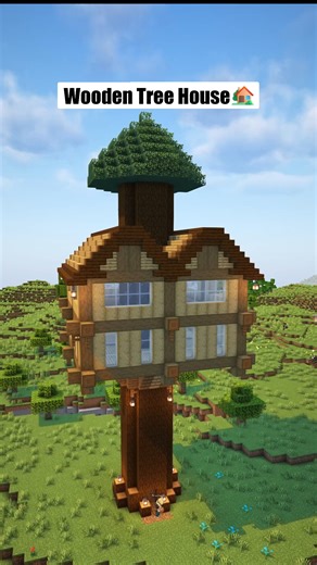 Arashy 12 | Minecraft Wooden TreeHouse🌲 [Download in Patreon] ☀️Shaders:Complementary 🟢Version:1.21.8 📲Folow for more Download Includes:... | Instagram