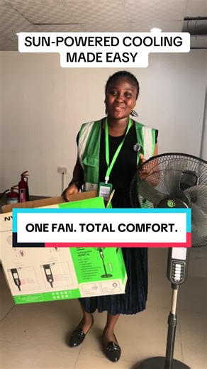 Cool breeze, zero noise, zero NEPA worries 🌞❄️ 16-inch Solar Fan that works silently — day & night. Product Highlight Caption 16-Inch Solar Fan ☀️ ✔️ Runs silently ✔️ Comes with solar rack ✔️ Includes solar bulb ✔️ Bonus: bright solar LED light Perfect for homes, shops & offices. Call:08072742365 #fan #solarfanwithpanel #solarsystem #solarenergy