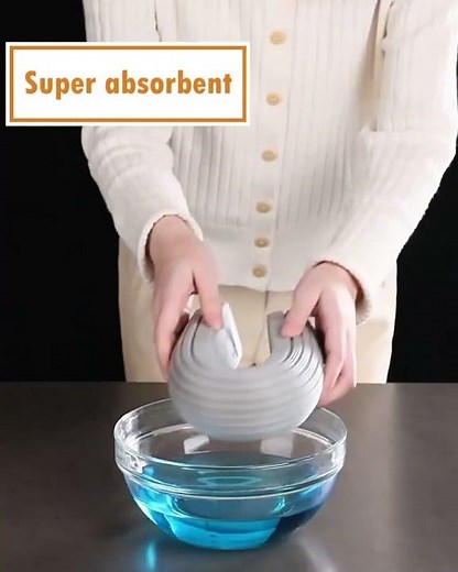 Joybos®Self-Wringing Sponge Mops for Floor Cleaning Squeeze with 2 PVA Sponge Heads