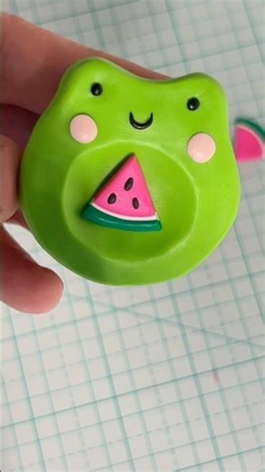 How to Make Tiny Watermelon | Easy Polymer Clay Tutorial for Beginners #miniaturefood #polymerclay