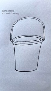 Simple Bucket Drawing | Easy Pencil Sketch Shorts #rongdhonuartanddrawing #drawing #Shorts #reels | Rongdhonu Art and Drawing