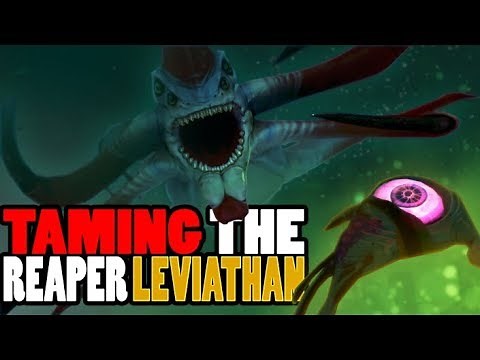 Subnautica - TAMING THE REAPER LEVIATHAN, HOW TO TAME IT & ALL OTHER CREATURES - Gameplay