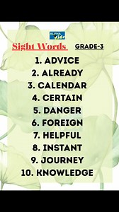 Grade 4 sight words | Alpha kids :worksheets and activities